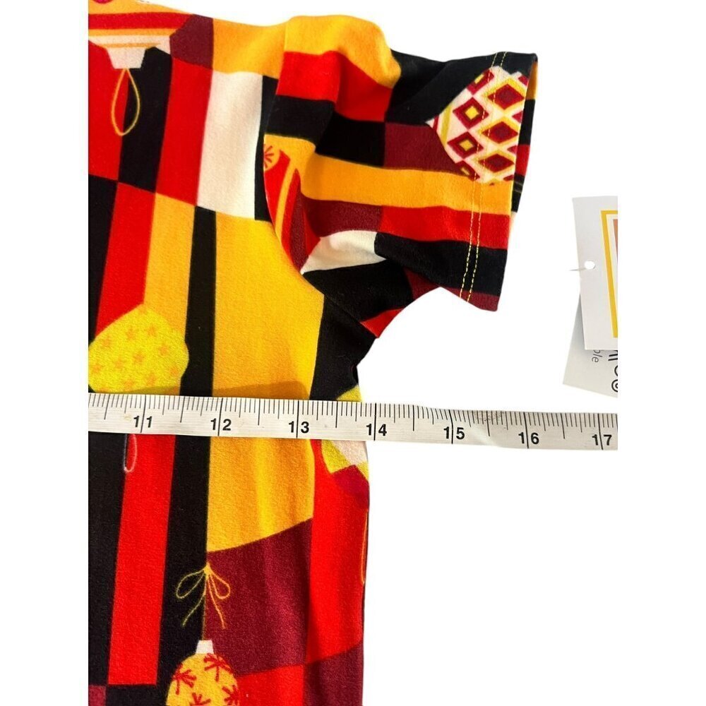 LuLaRoe Gracie Girls Red, Black & Yellow Top - Picture 4 of 6